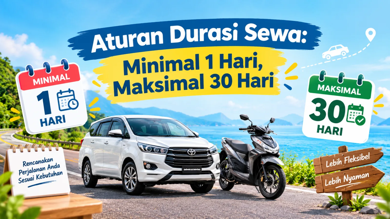 Aturan Durasi Sewa: Minimal 1 Hari, Maksimal 30 Hari