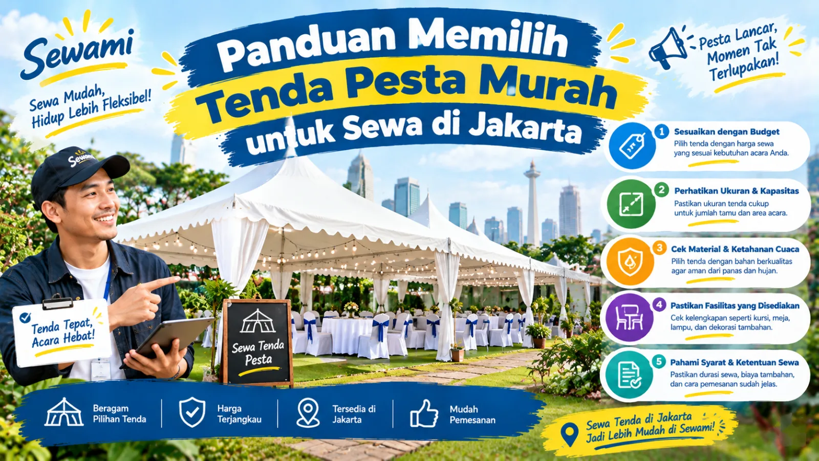Panduan Memilih Tenda Pesta Murah untuk Sewa di Jakarta