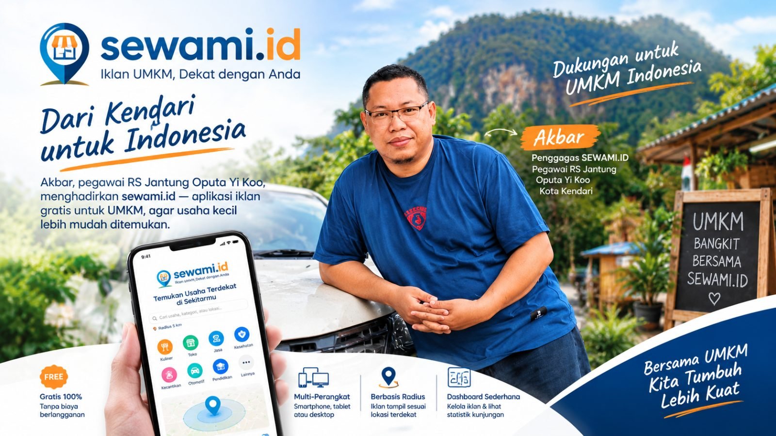 Kisah Akbar: Aplikasi SEWAMI Gratis Bantu UMKM