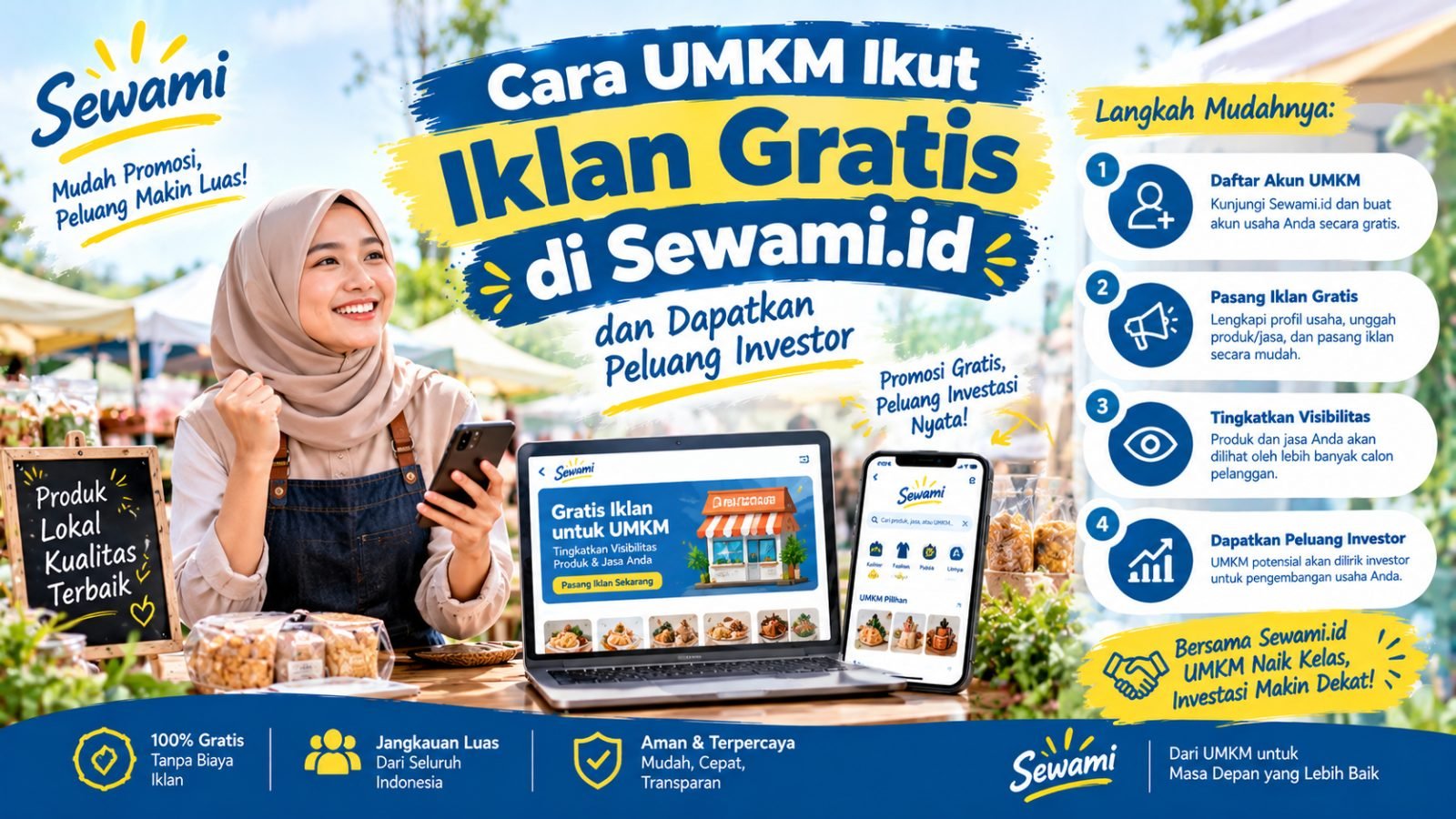 Cara UMKM Ikut Iklan Gratis di Sewami.id dan Dapatkan Peluang Investor