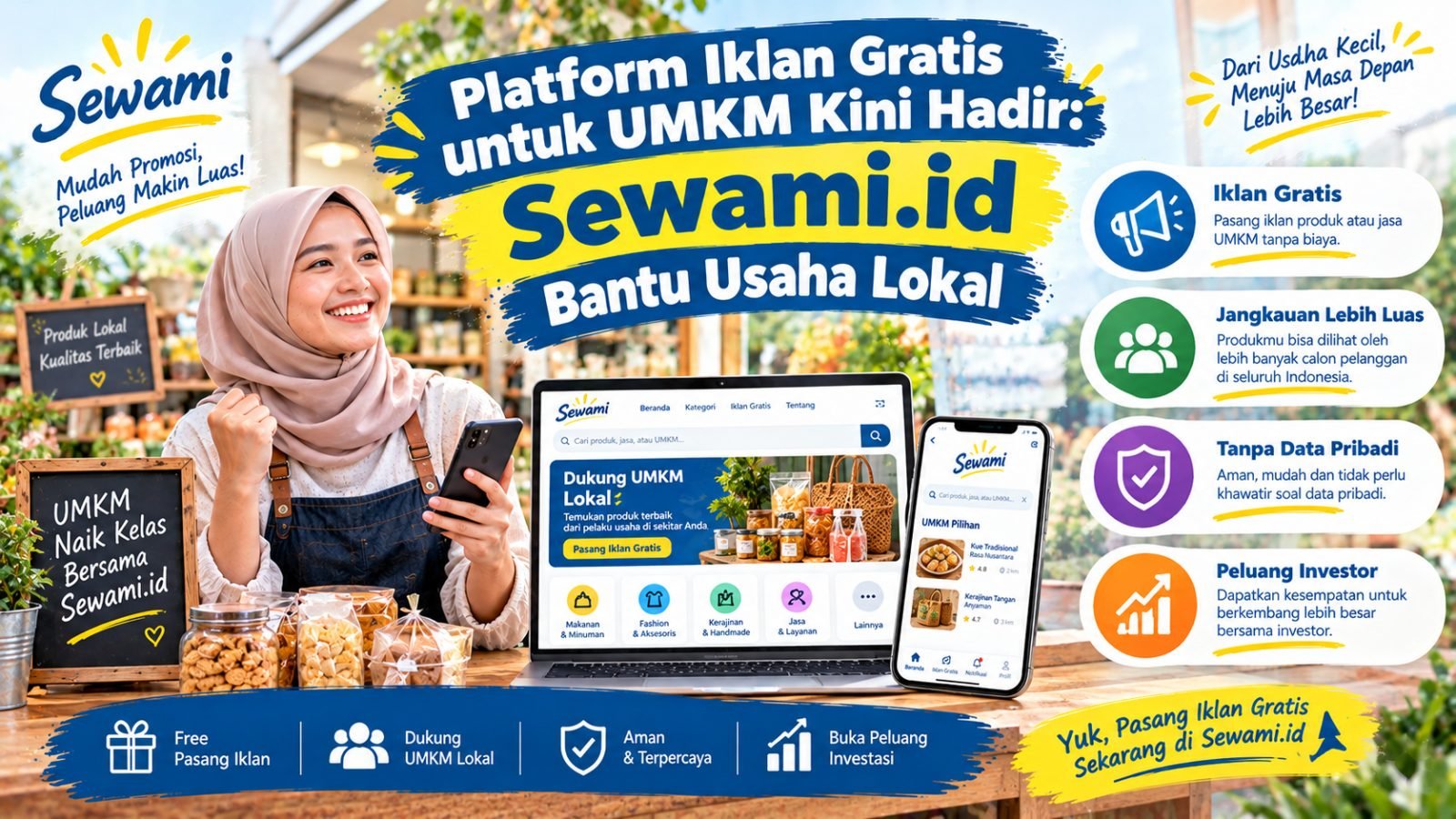 Platform Iklan Gratis untuk UMKM Kini Hadir: Sewami.id Bantu Usaha Lokal